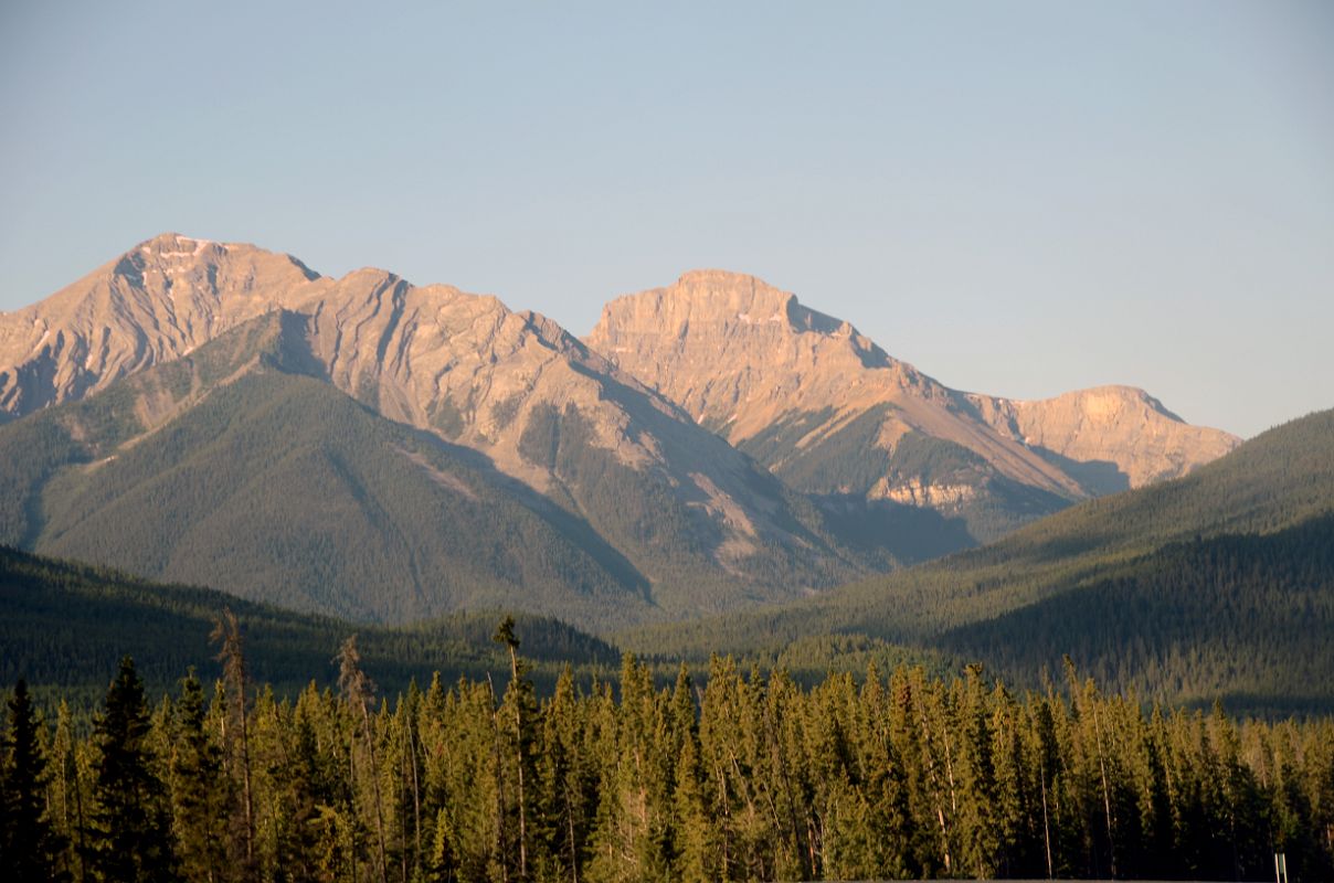 04 Eagle Mountain From Trans Canada Highway Just After Leaving Banff Towards Lake Louise In Summer